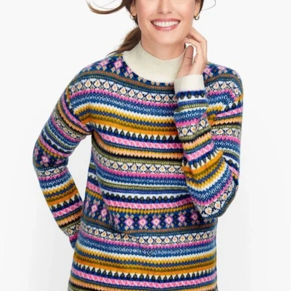 Talbots Multicolor Fair Isle Sweater - Picture 7 of 7
